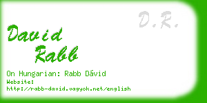 david rabb business card